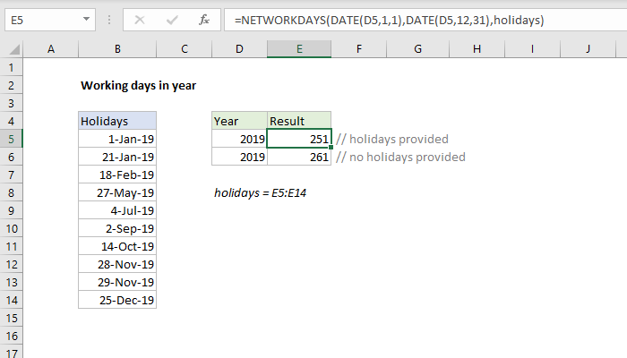 Excel Formula Get Workdays Between Dates Exceljet